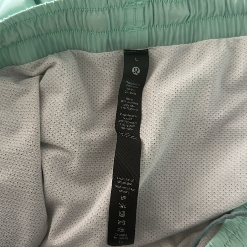 Lululemon Athletica pacebreaker Aqua Athletic Shorts - Picture 6 of 7